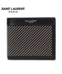 SAINT LAURENT/サンローラン パリ SAINT LAURENT PARIS 財布 二つ折り メンズ STUD－EMBELLISHED WALLET ブラック 黒 3613200/503018029