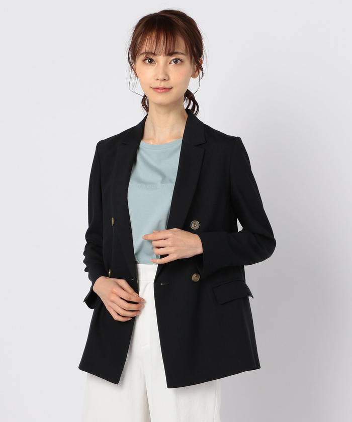  特価ブログのポータルサイト セール 30%OFF】麻混ドライツイルダブルジャケット(503046268 ジャケット・アウター