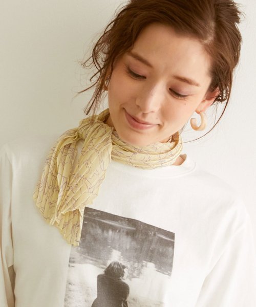 セール フラワーラインプリントシフォンプリーツスカーフ ロペピクニック パサージュ Rope Picnic Passage D Fashion セール フラワーラインプリントシフォンプリーツスカーフ ロペピクニック パサージュ Rope Picnic Passage D Fashion