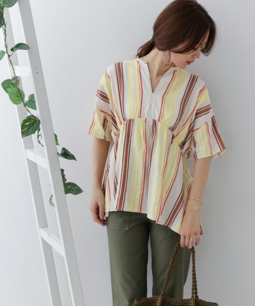 セール 50 Off Doors カラーストライプウエストギャザーブラウス アーバンリサーチ アウトレット Urban Research Outlet D Fashion セール 50 Off Doors カラーストライプウエストギャザーブラウス アーバンリサーチ アウトレット Urban Research Outlet D Fashion
