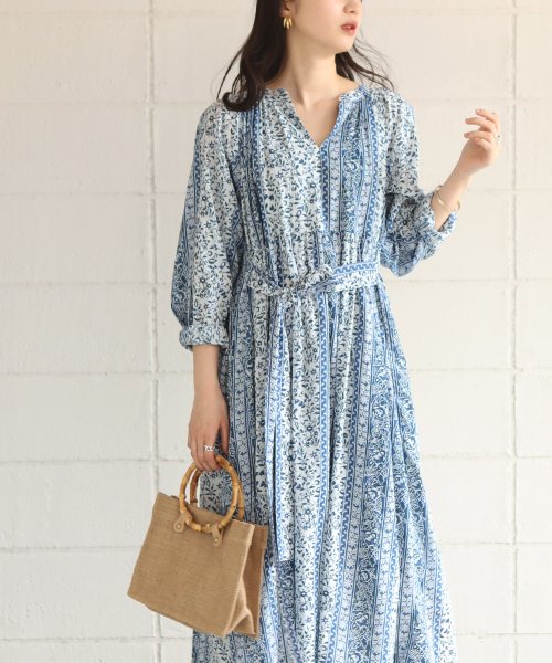 クーポン セール 45 Off インド綿シリーズ パネル柄ワンピース ブージュルード Bou Jeloud D Fashion