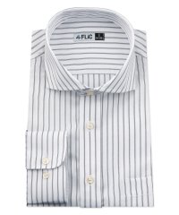FLiC/ワイシャツ メンズ ホリゾンタル ワイド 長袖 形態安定 シャツ ドレスシャツ ビジネス ノーマル スリム yシャツ カッターシャツ 定番 ストライプ ドビー /503079239