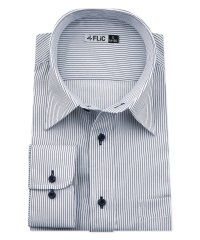 FLiC/ワイシャツ メンズ レギュラーカラー 長袖 形態安定 シャツ ドレスシャツ ビジネス ノーマル スリム yシャツ カッターシャツ 定番 ストライプ ドビー 織柄/503079245