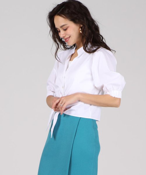セール 50 Off 大きいサイズ ストレッチ前結びシャツブラウス ビアッジョブルー Viaggio Blu D Fashion セール 50 Off 大きいサイズ ストレッチ前結びシャツブラウス ビアッジョブルー Viaggio Blu D Fashion