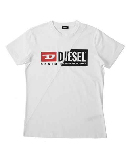 セール】DIESEL T－DIEGO－CUTY ディーゼル 斜め切り替え Tシャツ 