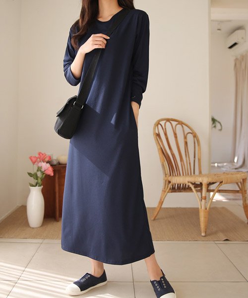 セール10 Off Mayblue メイブルー Tシャツワンピース トップス ワンピース Tシャツ ロング 長袖 メイブルー Mayblue D Fashion