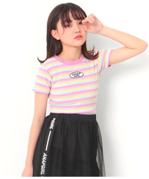 セール55 Off マルチボーダーテレコリブトップス アナップガール Anap Girl D Fashion セール55 Off マルチボーダーテレコリブトップス アナップガール Anap Girl D Fashion