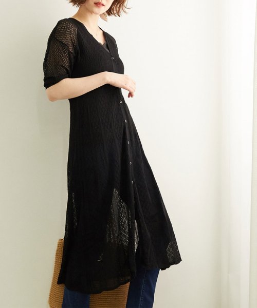 セール 透かし柄編みニットワンピース ロペピクニック Rope Picnic D Fashion セール 透かし柄編みニットワンピース ロペピクニック Rope Picnic D Fashion
