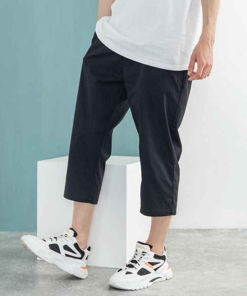 クロップドパンツ シェフパンツ 7分丈 メンズ レディース ユニセックス テーパード カラーパンツ デニム 白 無地 ストレッチツイル ゴルフ スポーツ ストリ ロッキーモンロー Rocky Monroe D Fashion