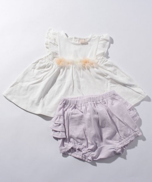セール50 Off お花モチーフつきチュニック ブルマセットアップ プティマイン Petit Main D Fashion