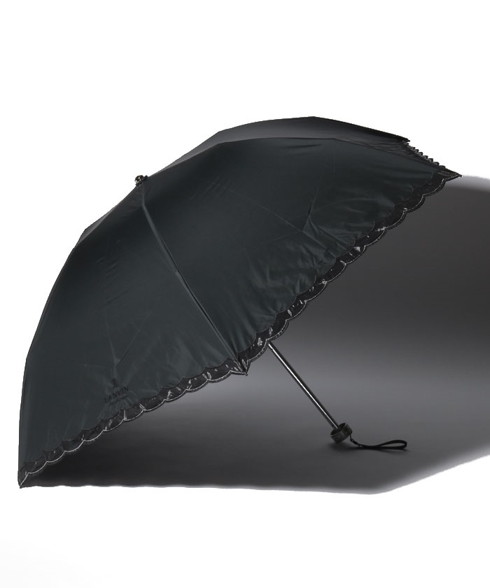 LANVIN COLLECTION 晴雨兼用折りたたみ傘 ”オーガンジー 【時間指定不可】 MOONBAT ムーンバット 国内在庫 ローズカットワーク”