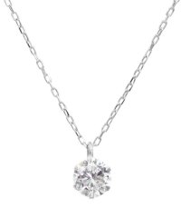 JEWELRY SELECTION/PT 天然ダイヤモンド 0.2ct 6本爪 プラチナネックレス 45cmチェーン/503090380