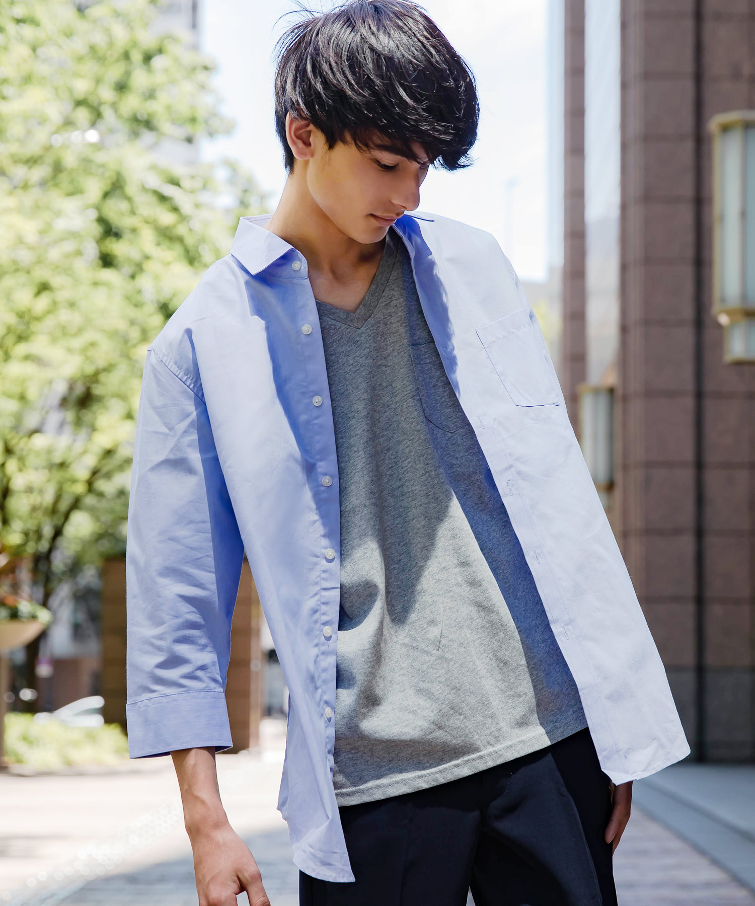ロッキーモンロー Rocky Monroe レギュラーカラーシャツ メンズ