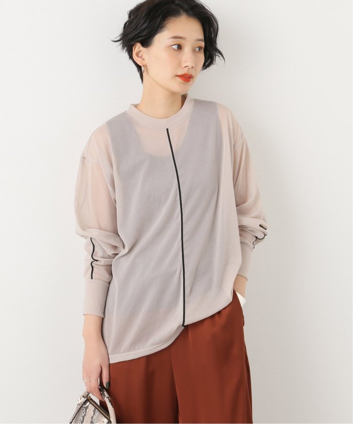 【CLANE / クラネ】COLOR LINE SHEER LONG SLEEVE TOPS