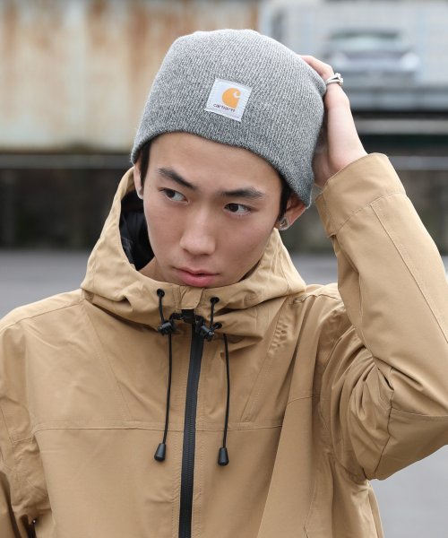 ニットキャップ ニット帽 メンズ ビーニー 帽子 通年 レディース 無地 ロゴ お揃い あったか Carhartt カーハート 05 97 ロッキーモンロー Rocky Monroe D Fashion