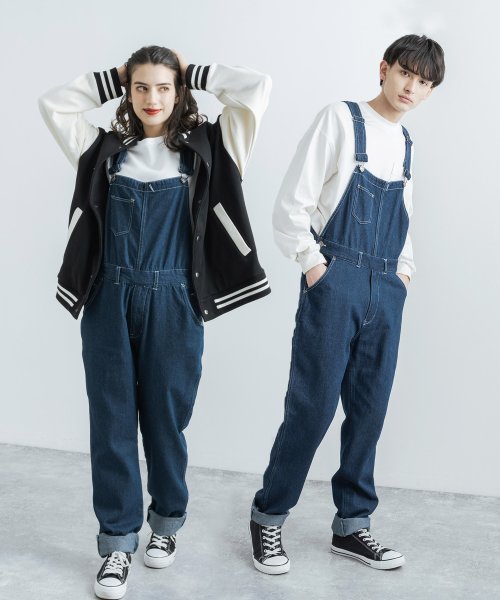 クーポン オーバーオール つなぎ デニム サロペット インディゴ ツイル ワーク 作業服 作業着 無地 ブラック ブルー ネイビー 9246 ロッキーモンロー Rocky Monroe D Fashion
