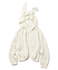 Bunnyフェザーフードカーディガン ジェラートピケ Gelato Pique の Bunnyフェザーフードカーディガン ジェラートピケ Gelato Pique の
