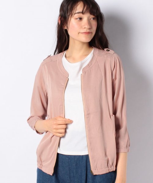 セール The Emporium ジエンポリアム レーヨンノーカラージャケット Offprice Ec Offprice Ec D Fashion