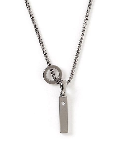 セール ネックレスメンズレディースアクセサリープレートコインメッセージスティックドッグタグペンダントトップチェーン マエストーソ Maestoso D Fashion