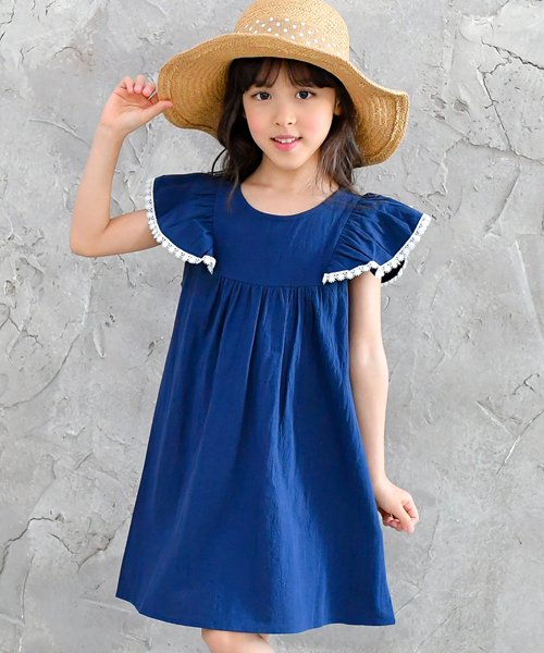 セール 肩フリルワンピース 子供服bee 子供服bee D Fashion