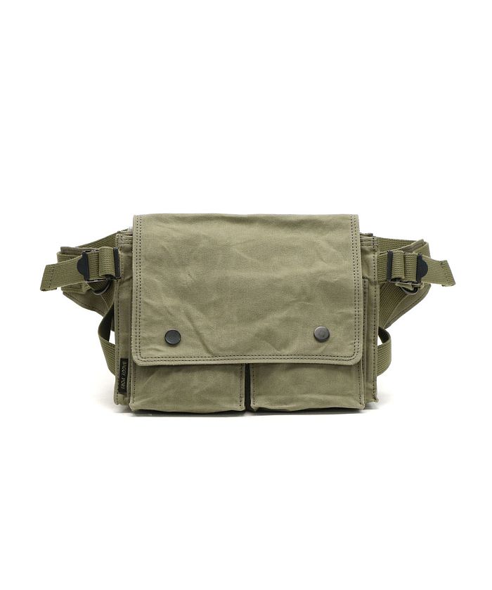 BAGGY PORTバギーポートロウ引きボンサックショルダーバッグカーキブラウ BAGGY PORTバギーポートロウ引きボンサックショルダーバッグ