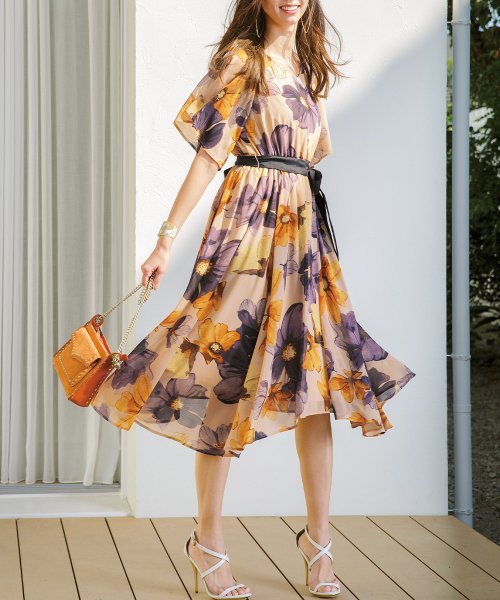 タイムセール Off イレヘム大花柄ワンピース ラナン Ranan D Fashion タイムセール Off イレヘム大花柄ワンピース ラナン Ranan D Fashion