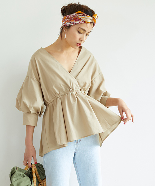 Uhr Cachecoeur Tunic Dress　カシュクール　ペプラム　綿 Uhr Cachecoeur Tunic Dress カシュクール ペプラム 綿 なすりつける