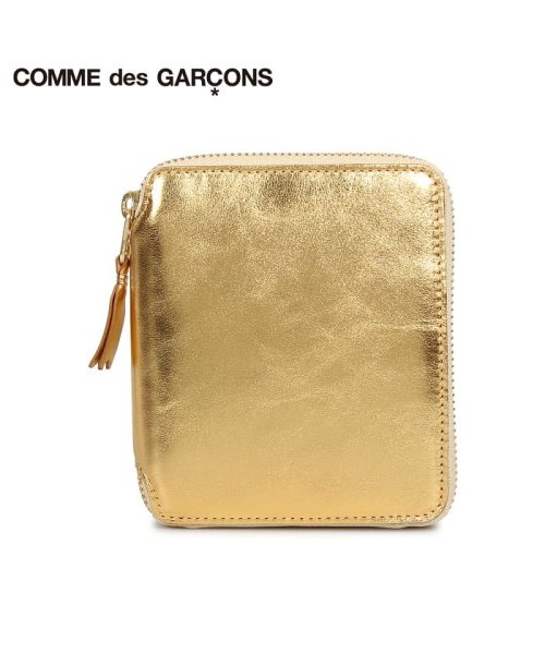 コムデギャルソン Comme Des Garcons 財布 二つ折り メンズ レディース ラウンドファスナー 本革 Gold And Silver Wallet コムデギャルソン Commedesgarcons D Fashion