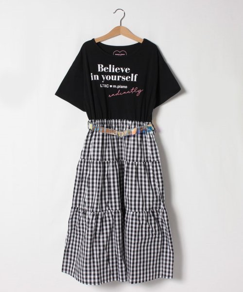 メゾピアノジュニアコラボ オーロラベルトつきドッキングワンピース ラブトキシック Lovetoxic D Fashion