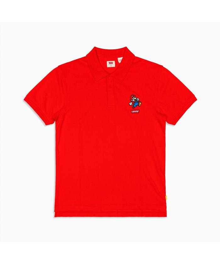 セール 50 Off Authentic ロゴポロシャツ Mario Polo Red リーバイス Levi S D Fashion