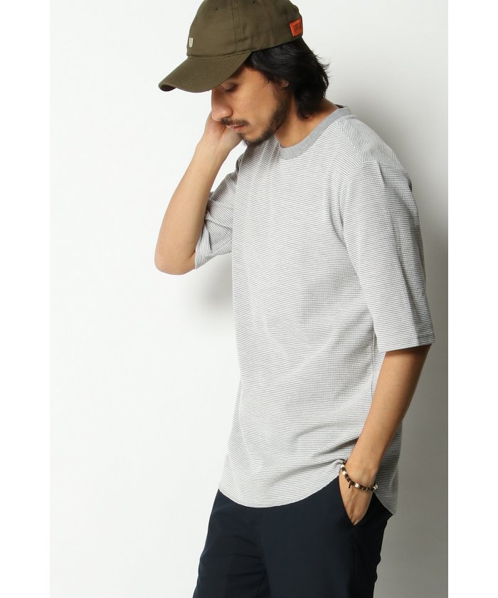 セール】ミジンボーダー5分袖Tシャツ(503146443) | イッカ(ikka セール】ミジンボーダー5分袖Tシャツ(503146443) | イッカ(ikka