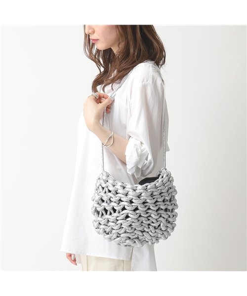 セール 12 Off Alienina アリエニーナ Anne Bag T20acb ロープバッグ 編み込み ハンドバッグ ショルダーバッグ 鞄 Silver レディース 503127656 アリエニーナ Alienina D Fashion