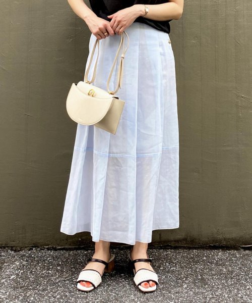セール コットンオーガンジー タックロングスカート Ballsey Ballsey D Fashion