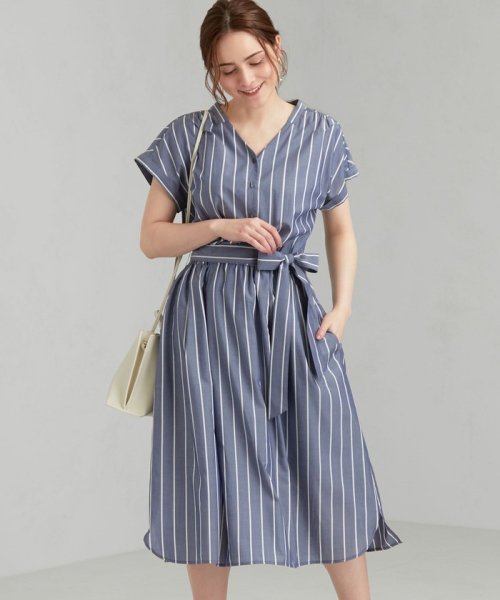 セール Cs Aライン ショートスリーブ ベルト ツキ ワンピース グリーンレーベルリラクシング Green Label Relaxing D Fashion
