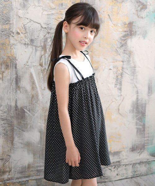 クーポン セール 50 Off 重ね着風ノースリーブワンピース 子供服bee 子供服bee D Fashion