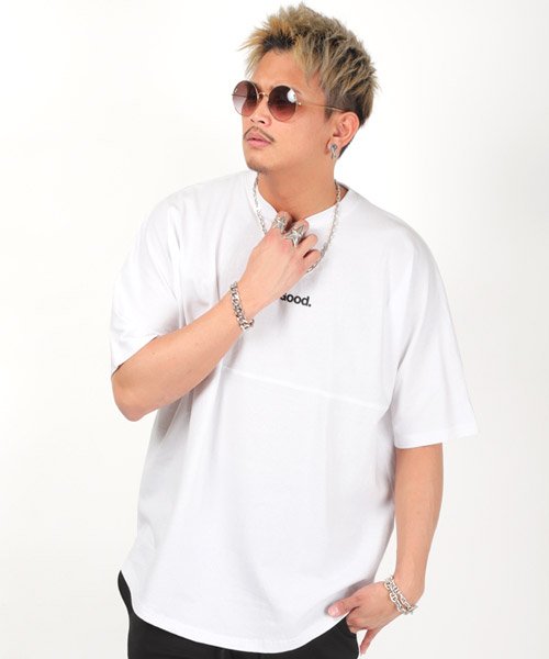 セール 発砲プリントbigtシャツ Tシャツ メンズ 半袖 ビッグシルエット バックプリント ロゴ ラグスタイル Luxstyle D Fashion