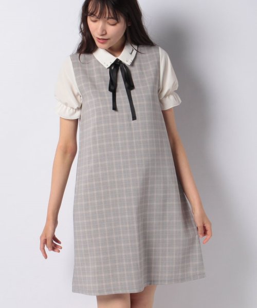セール 69 Off リボン付パール衿キャンディ半袖ワンピース オリーブデオリーブ Olive Des Olive D Fashion