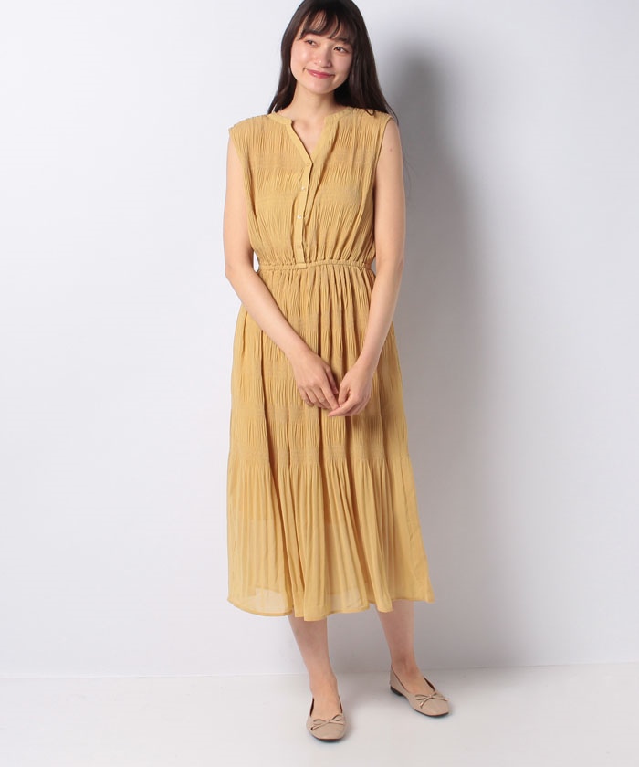 クーポン】【セール 50%OFF】マジョリカプリーツノースリーブ