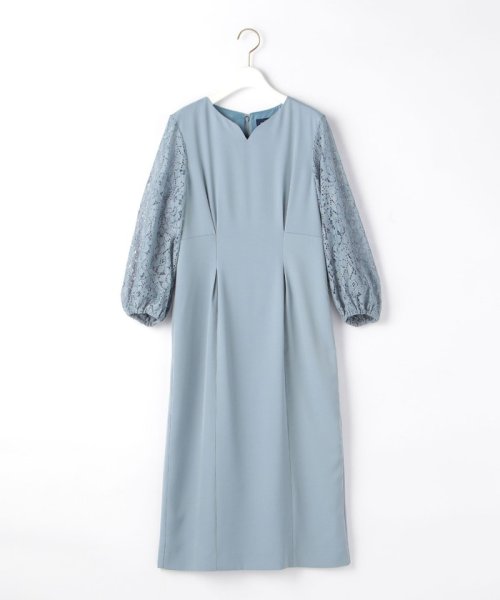 D Clan レース ソデ 5分袖 ミディ ワンピース グリーンレーベルリラクシング Green Label Relaxing D Fashion