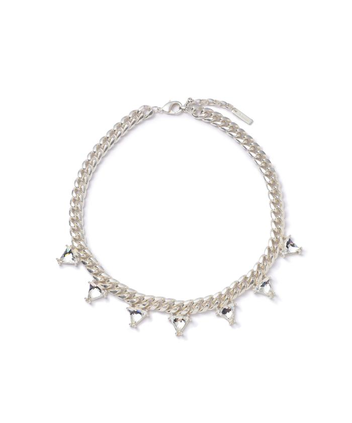 Dolce&Gabbana Vネックシャーリングドレス⭐︎定価581,000円 B ability》トライアングルチェーンネックレス(503187124