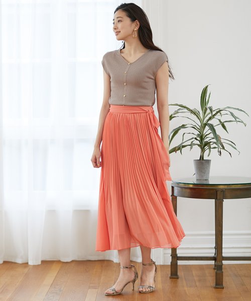 クーポン セール50 Off Nanoco リブニット シフォンプリーツワンピース ナノ ユニバース Nano Universe D Fashion