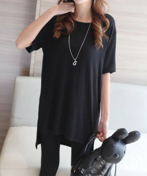セール Tシャツ 定番カットソー レディース ゆったり ロングtシャツ 半袖 ナチュラル セイヘイショップ Seiheishop D Fashion