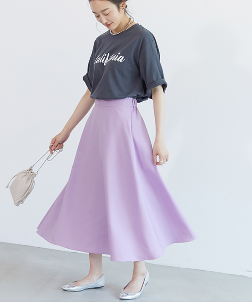 [韓国] Aライン ロング フレアスカート パステルカラー 全6color セール 63%OFF】パステルカラーフレアロングスカート(503191916