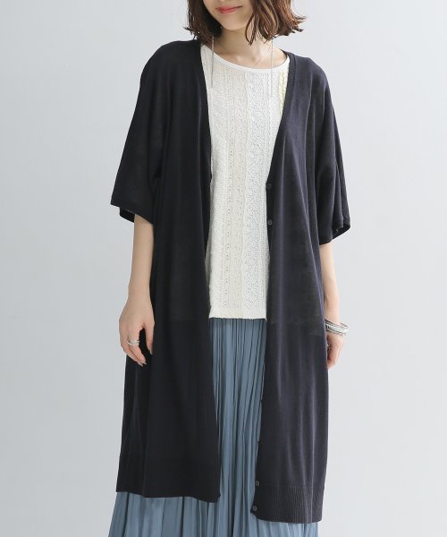 涼ニットドルマンロングカーディガン オシャレウォーカー Osharewalker D Fashion