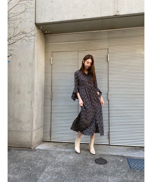 デザインスリーブロングシャツワンピース シエルエアー Ciel Air D Fashion