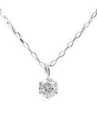 JEWELRY SELECTION/限界プライスに挑戦！PT 天然ダイヤモンド 0.1ct 6本爪 プラチナネックレス/503201607