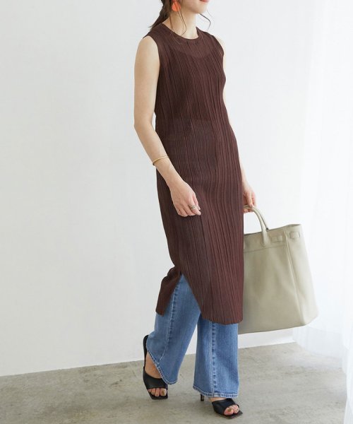 セール 洗える 変形リブニットクルーネックワンピース ロペ Rope D Fashion