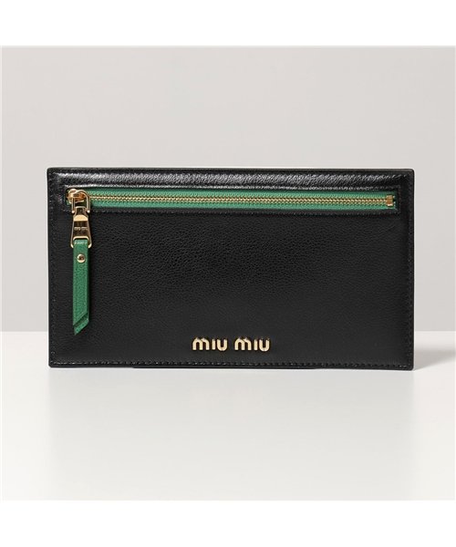 セール 37 Off Miumiu ミュウミュウ 5mb021 2d4m F0002 レザー フラットポーチ 長財布 トラベルケース 小銭入れ Nero 鞄 レディース ミュウミュウ Miumiu D Fashion