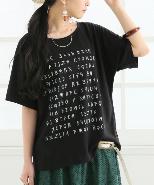 英字箔プリントtシャツ オシャレウォーカー Osharewalker D Fashion