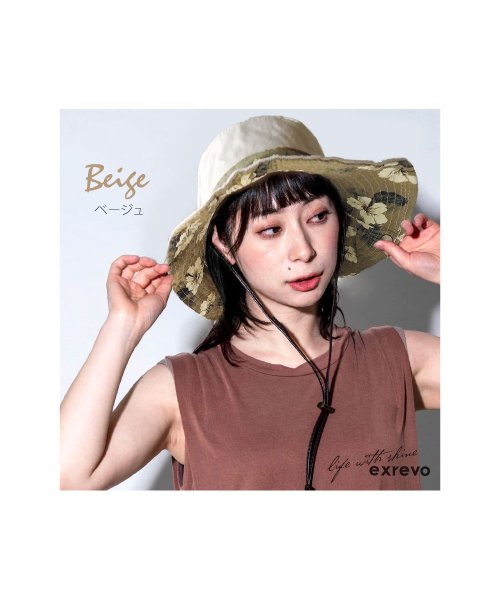サファリハット ボタニカル柄 花柄 レディース あご紐 春夏 帽子 メンズ アドベンチャーハット エクレボ Exrevo D Fashion サファリハット ボタニカル柄 花柄 レディース あご紐 春夏 帽子 メンズ アドベンチャーハット エクレボ Exrevo D Fashion